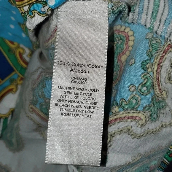 Van Heusen Multi Pattern Paisley Polka-dot Shirt Size XL - Picture 8 of 11